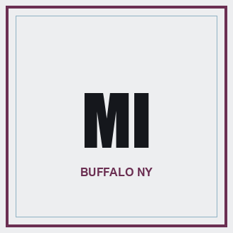 A monogram stamp reading M I